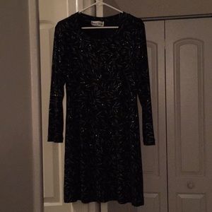 Sequined black dress
